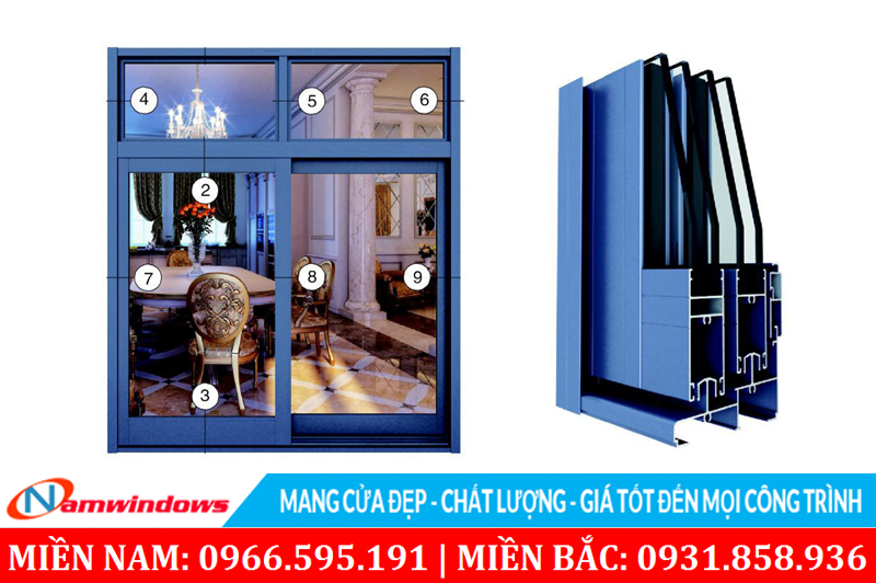 Nhôm Xingfa hệ 87