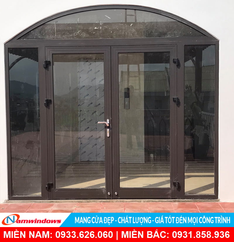 Công trình cửa nhôm sử dụng khóa Rita