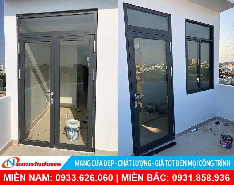 Công trình cửa nhôm sử dụng khóa Rita