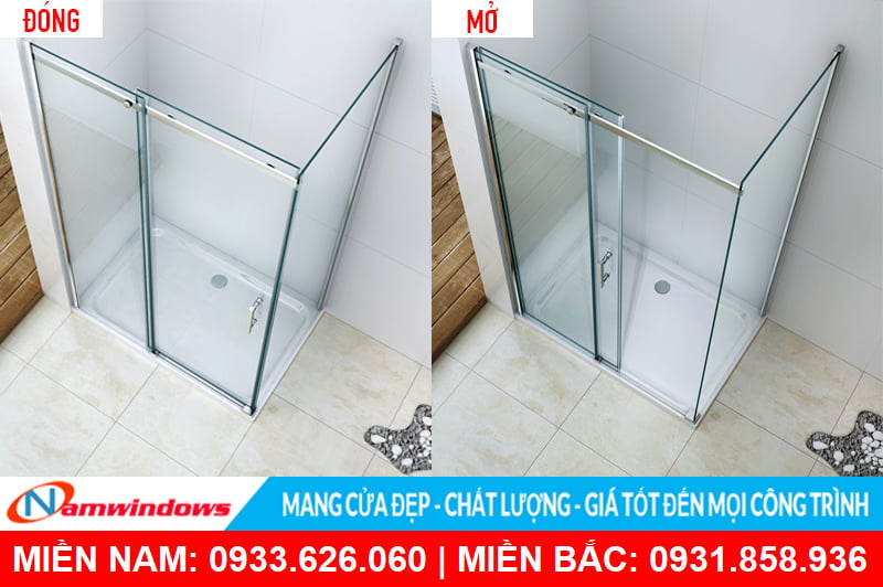 Cách thức hoạt động của cửa lùa kính phòng tắm