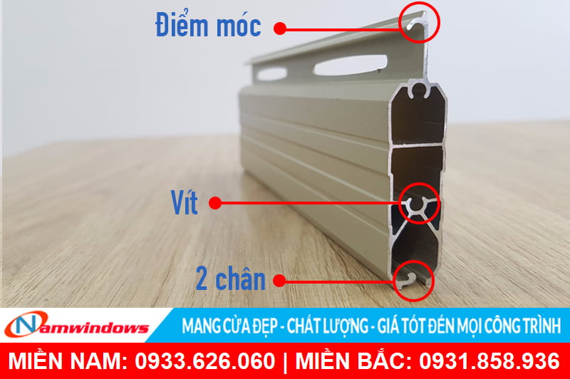 Cấu tạo nan cửa cuốn khe thoáng Titadoor