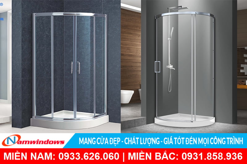 Mẫu cửa kính lùa dạng bồn cho khách sạn