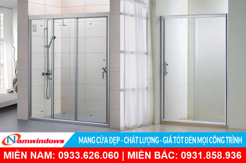 Mẫu cửa kính cường lực khung inox