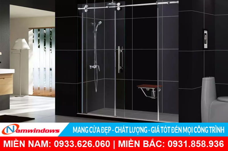  Mẫu cửa kính lùa phổ biến cho phòng tắm