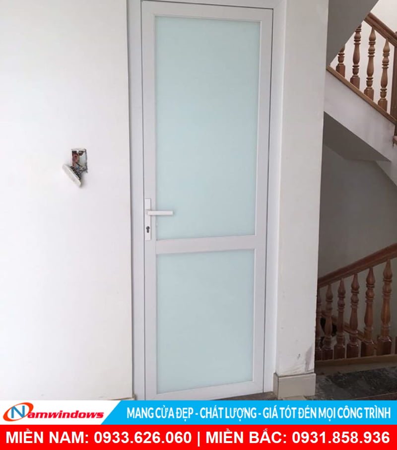 Cửa đi 1 cánh chia ô nhôm xingfa