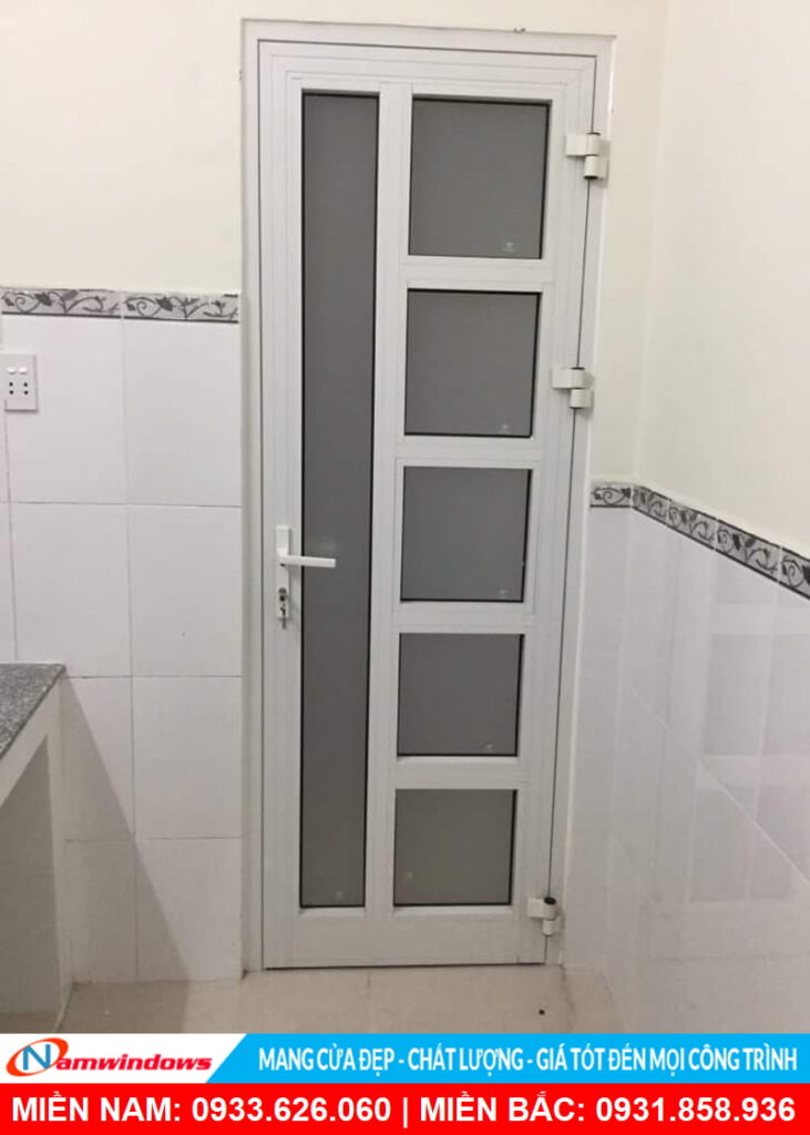 Cửa đi 1 cánh chia ô nhôm xingfa