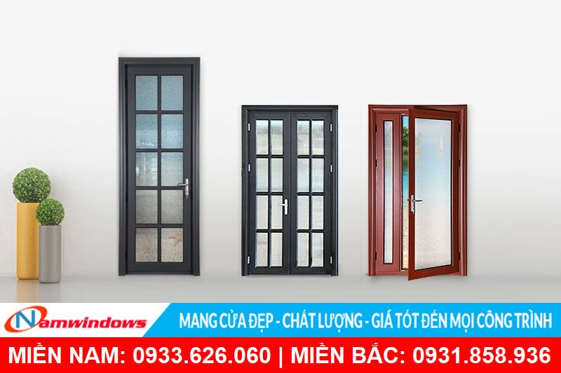 Cửa nhôm chia đố an toàn chống trộm