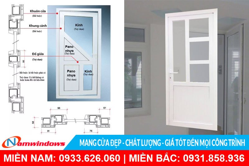 Cửa nhôm pano