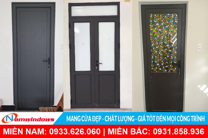 Mẫu cửa nhôm Pano