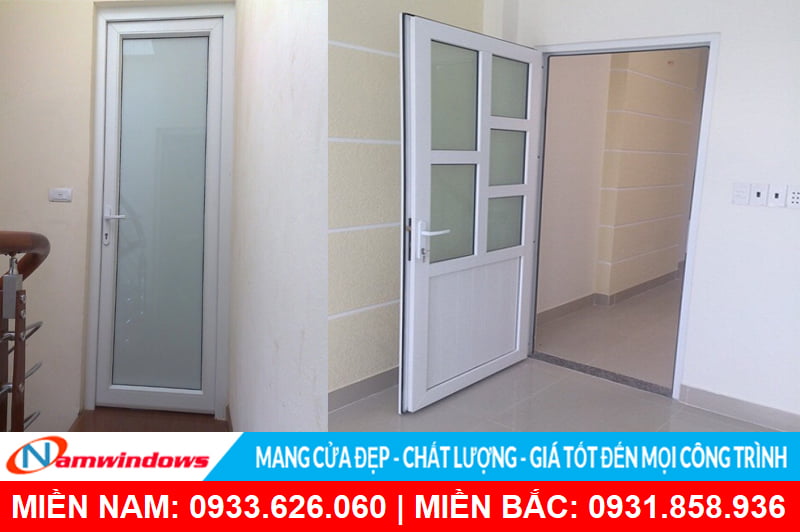 Cửa đi 1 cánh nhựa lõi thép