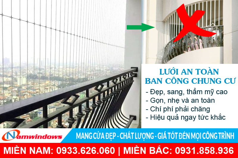 lưới an toàn ban công