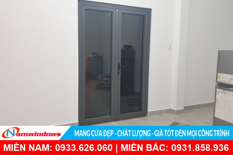 Cửa đi 2 cánh nhôm xingfa