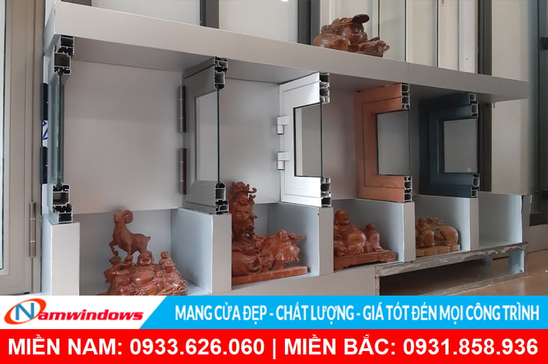 Cửa nhôm xingfa màu trắng sứ Namwindows