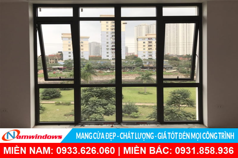 Cửa sổ hất 1 cánh có ô fix