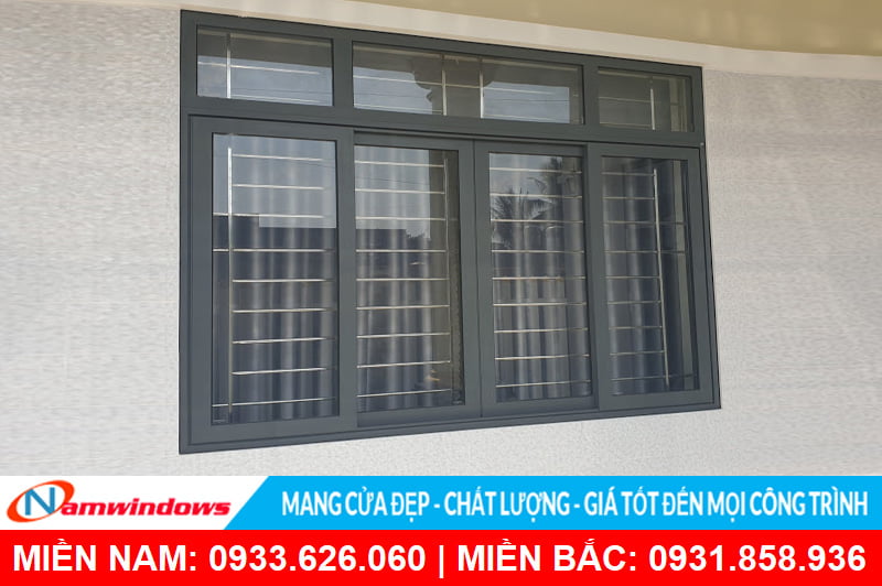 Cửa sổ trượt 4 cánh có ô fix