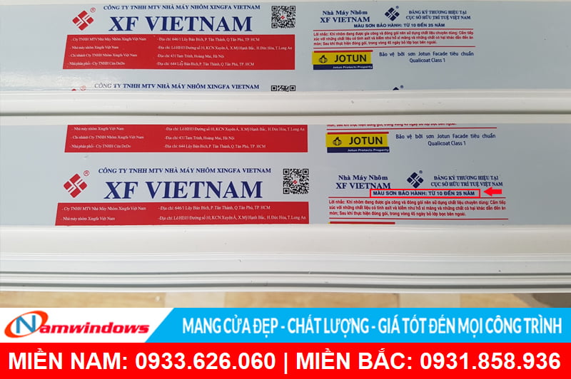 Nhôm xingfa Việt Nam chất lượng cao