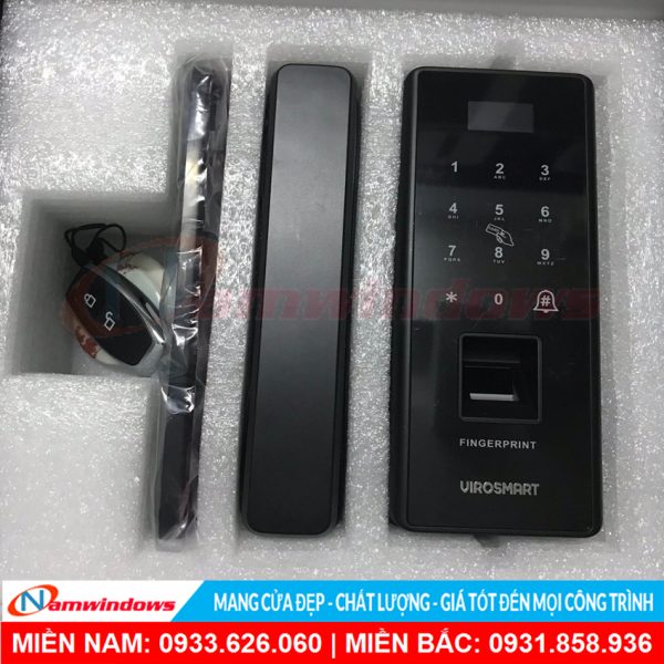 Khóa vân tay cửa kính cường lực Viro-Smartlock