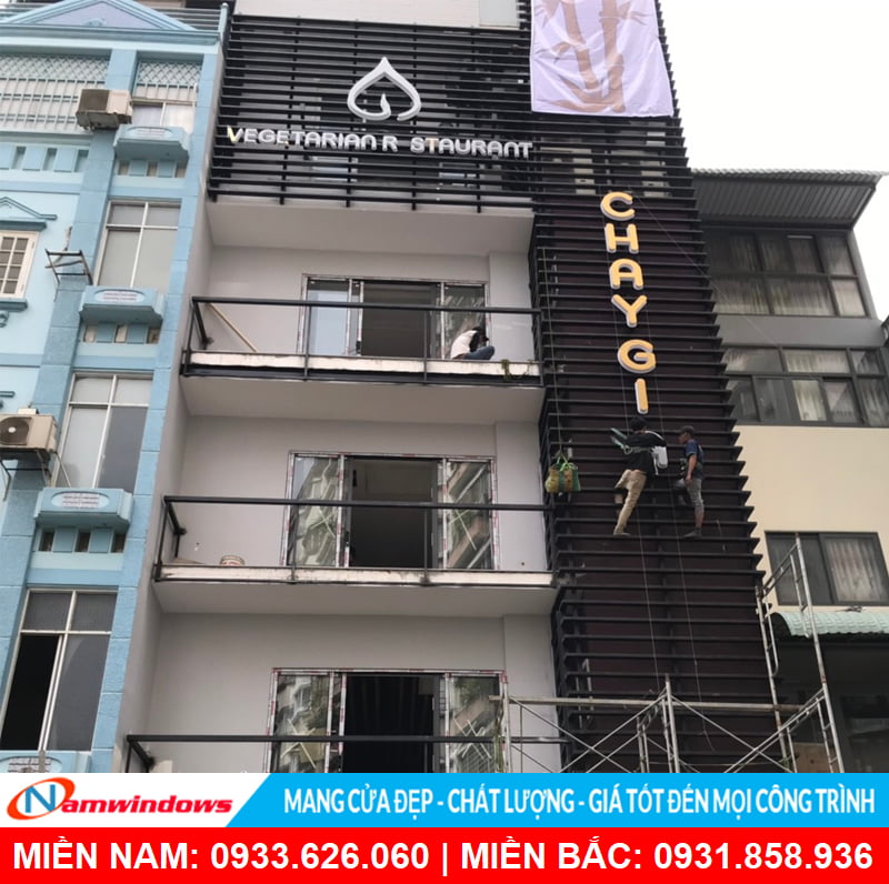 Công trình cửa nhôm xingfa Namwiwndows thi công