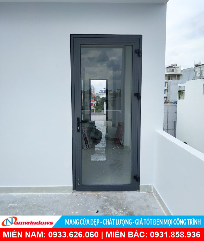 Mẫu cửa đi 1 cánh nhôm xingfa đẹp