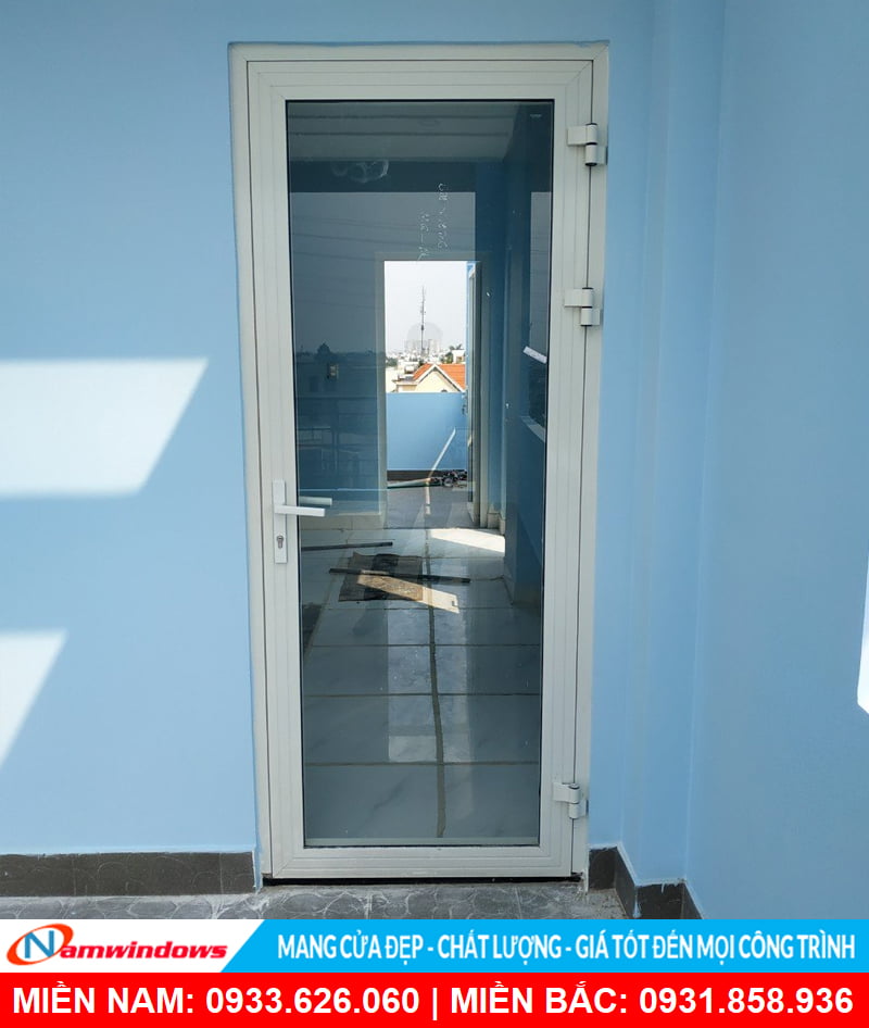 Mẫu cửa đi 1 cánh nhôm xingfa đẹp