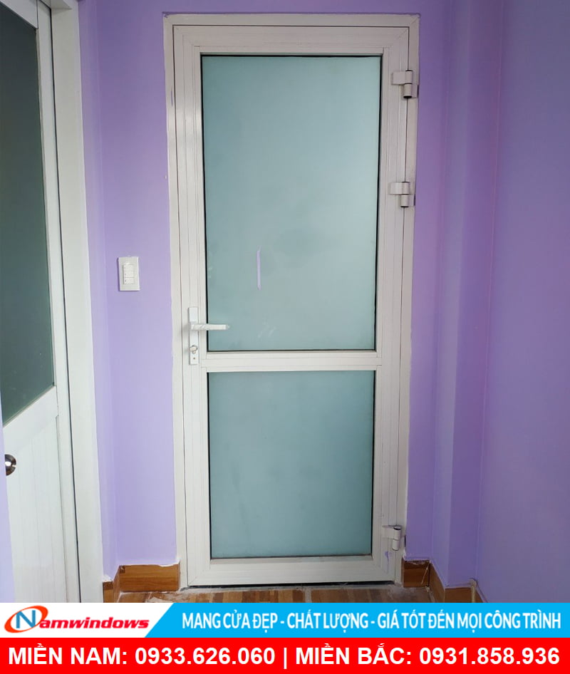 Mẫu cửa đi 1 cánh nhôm xingfa đẹp