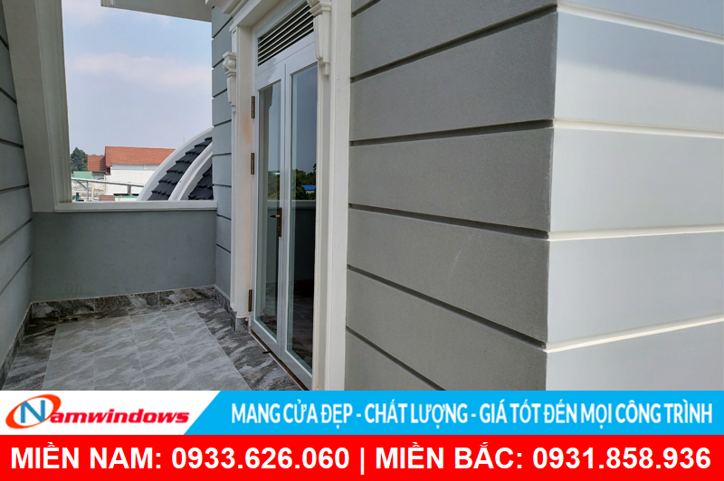 Cửa đi 2 cánh nhôm Topal