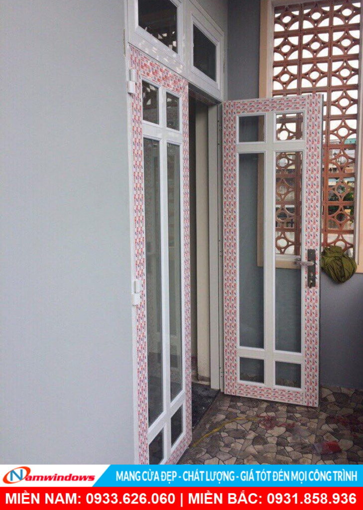 Cửa đi 2 cánh nhôm xingfa yongxingfa