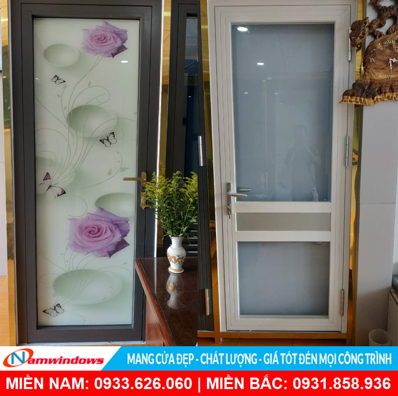 Mẫu cửa đi 1 cánh nhôm xingfa đẹp
