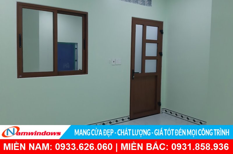 Cửa sổ lùa 2 cánh nhôm kính xingfa cho nhà ở dân dụng