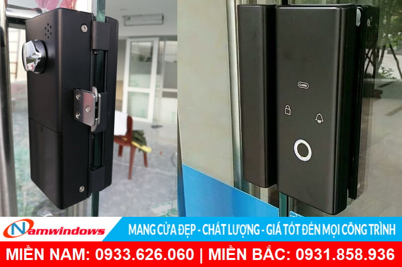 Khóa vân tay cửa kính cường lực Viro-Smartlock