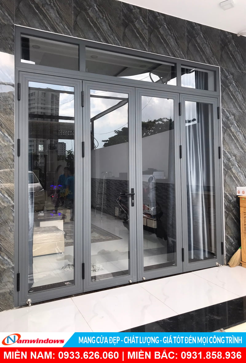 Cửa nhôm mở quay 4 cánh xingfa Việt