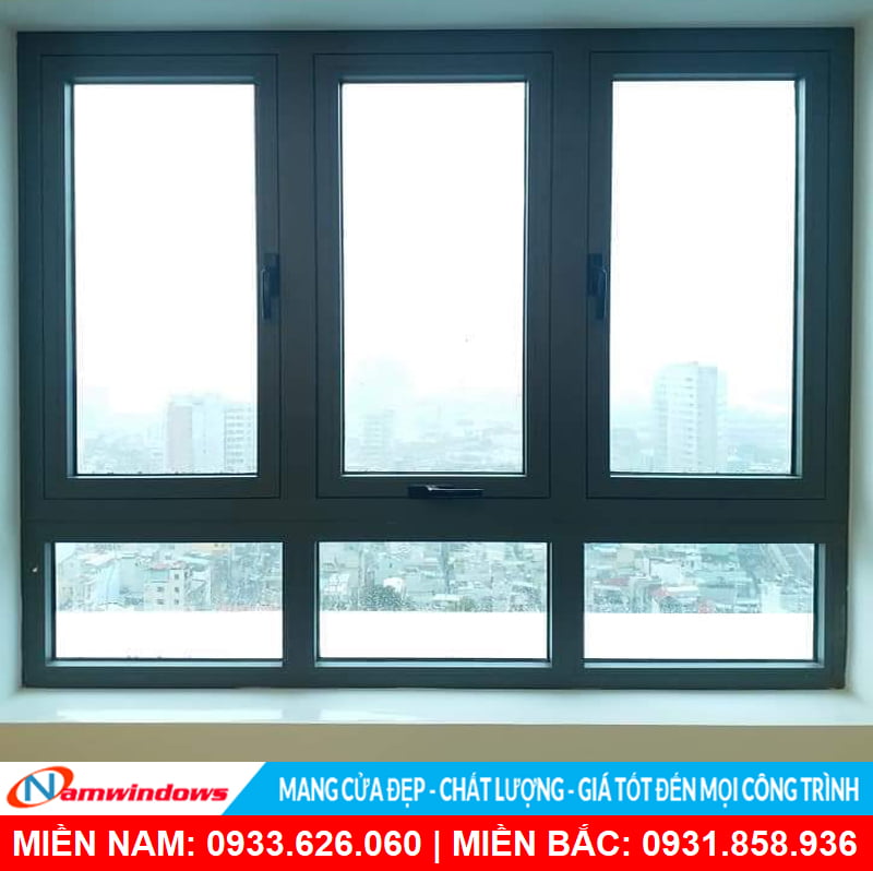 Cửa sổ 3 cánh mở quay và hất