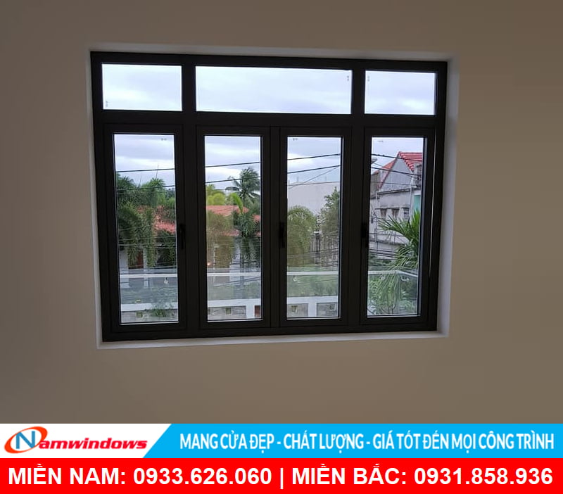 Cửa sổ 4 cánh mở quay có ô fix