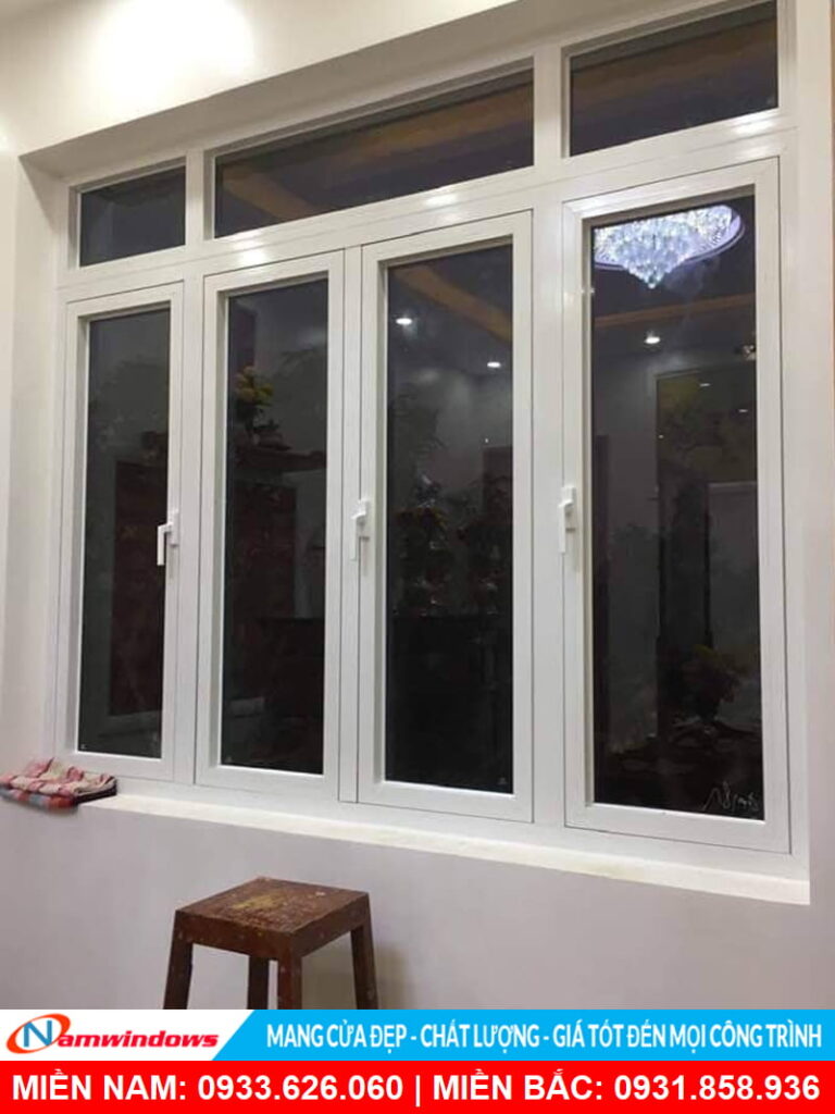 Cửa sổ 4 cánh mở quay có ô fix