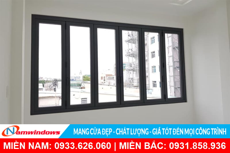 Cửa sổ xếp trượt 6 cánh