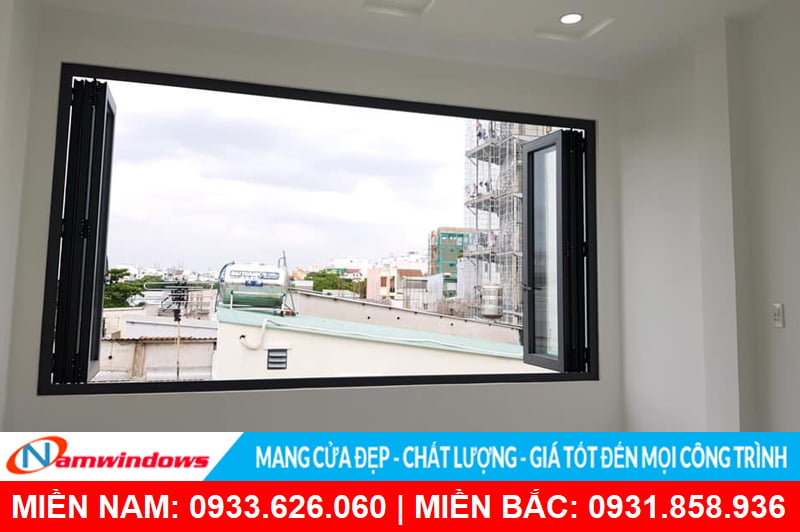 Cửa sổ xếp trượt 6 cánh