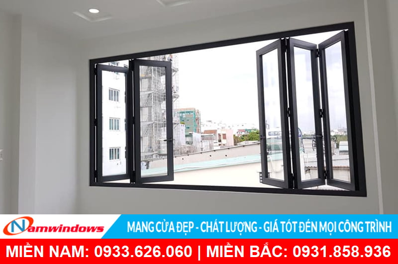 Cửa sổ xếp trượt 6 cánh