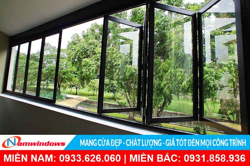 Cửa sổ xếp trượt nhôm xingfa