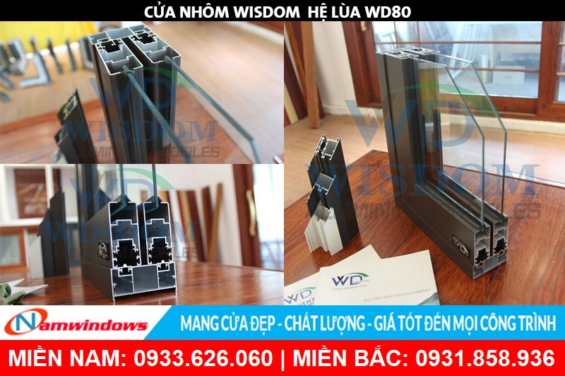 Góc mẫu nhôm Wisdom hệ WD80
