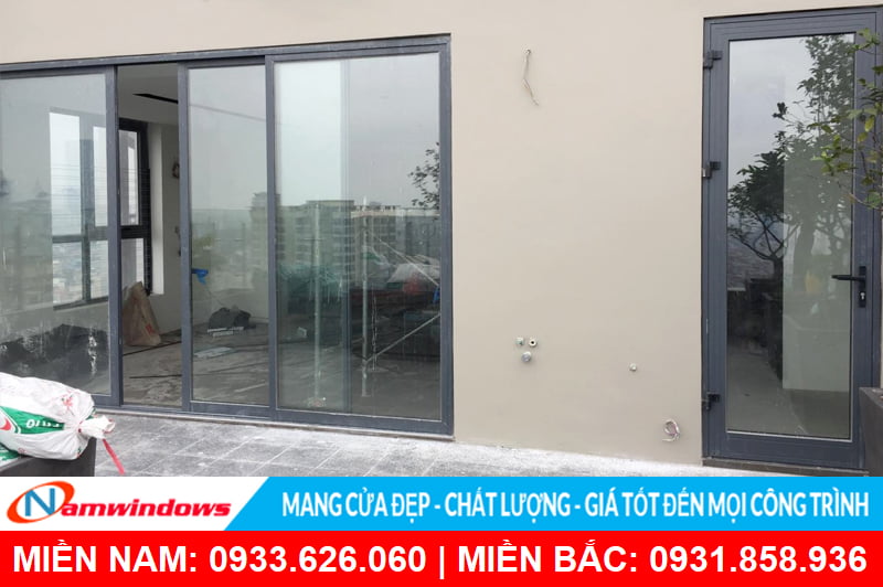 Cửa đi lùa 3 cánh nhôm xingfa