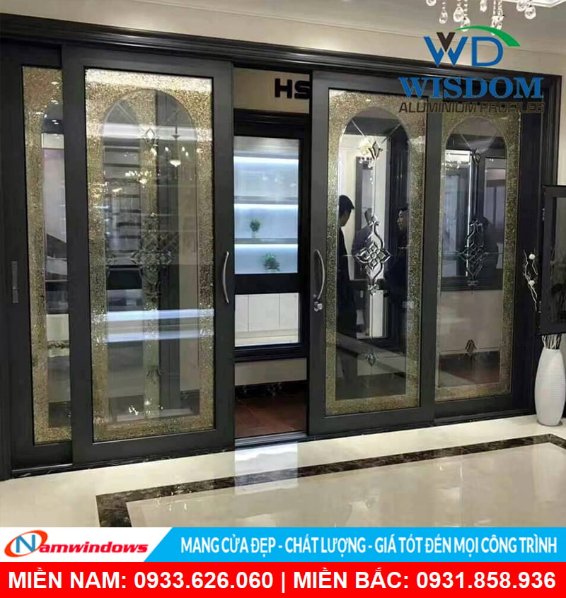 Cửa nhôm lùa WD120 cho biệt thự