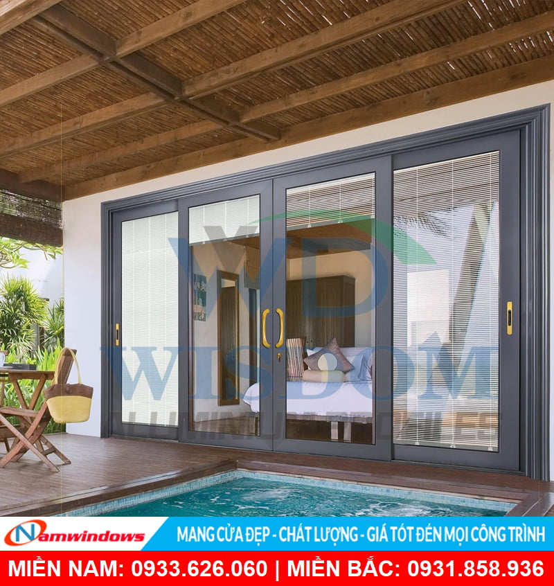 Cửa nhôm lùa WD120 cho resort