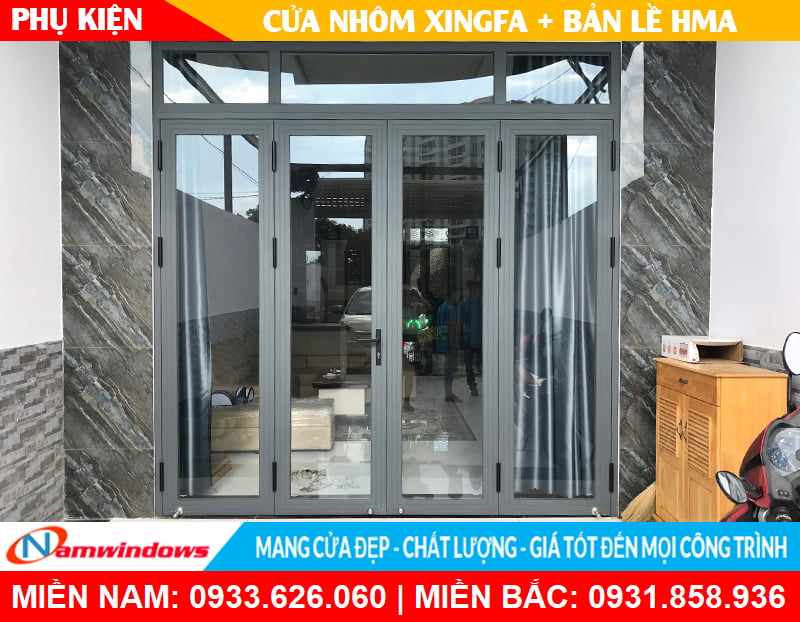 Cửa nhôm xingfa sử dụng bản lề HMA