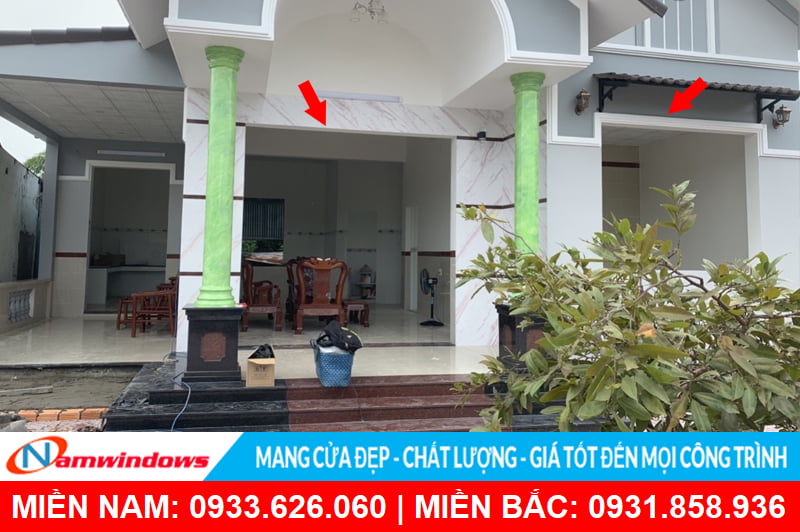 ô chờ cửa nhôm