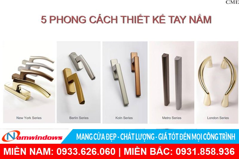 5 phong cách thiết kế tay nắm của Cmech