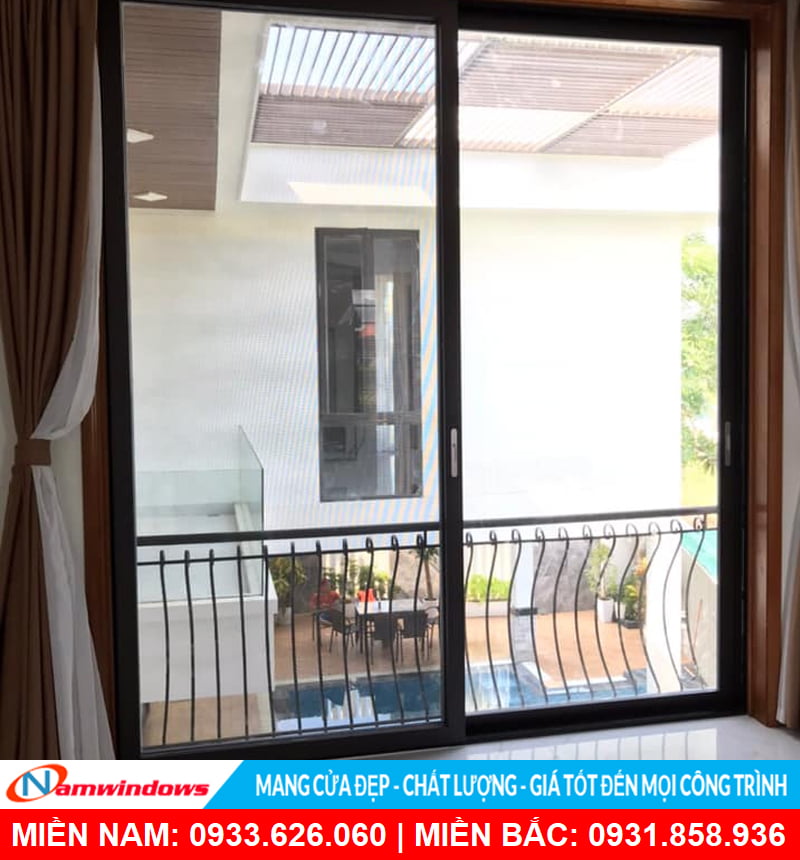 Mẫu cửa nhôm xingfa 2 cánh