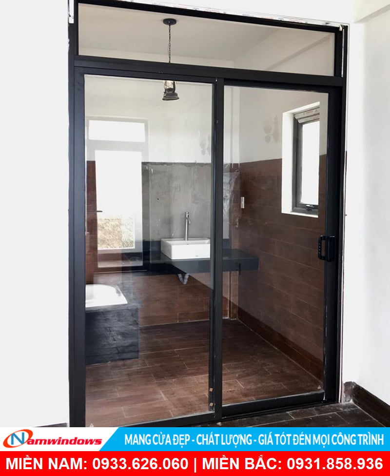 Cửa đi lùa 2 cánh nhôm xingfa