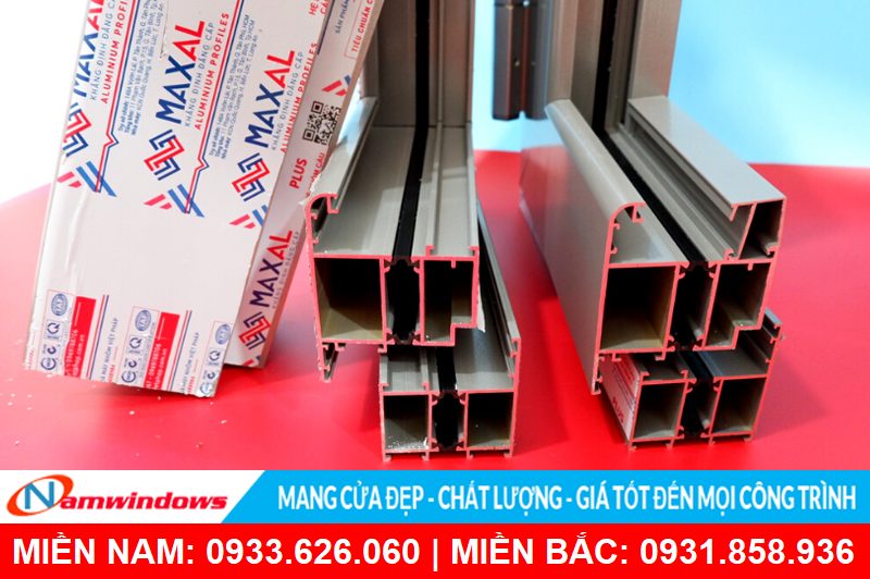 Hình ảnh kết cấu nhôm cầu cách nhiệt Maxal Việt Pháp