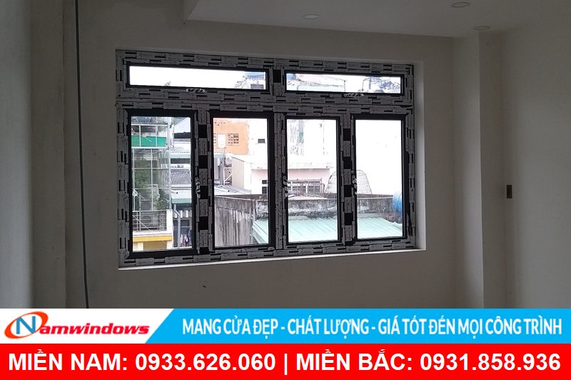 Cửa sổ 4 cánh nhôm cầu HMA