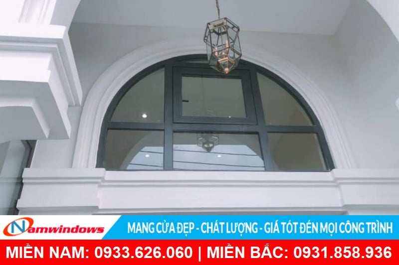 Vách kính nhôm uốn vòm, uốn tròn